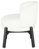 Adelaide Upholstered Dining Chair With Black Legs, Buttermilk Boucle