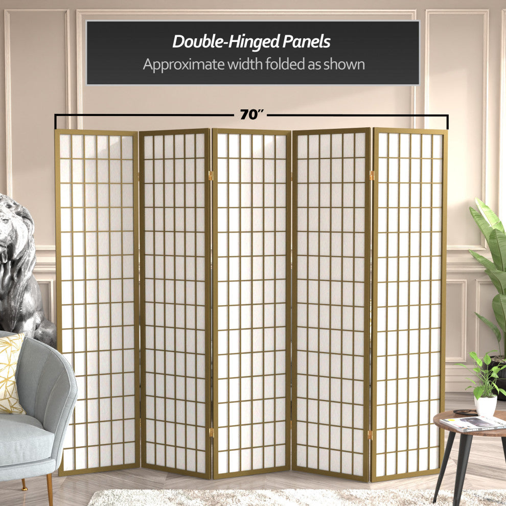 6' Tall Window Pane, Special Edition, Gold, 5 Panels