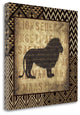 "African Wild Lion Border" By Wild Apple Portfolio, Gallery Wrap Canvas