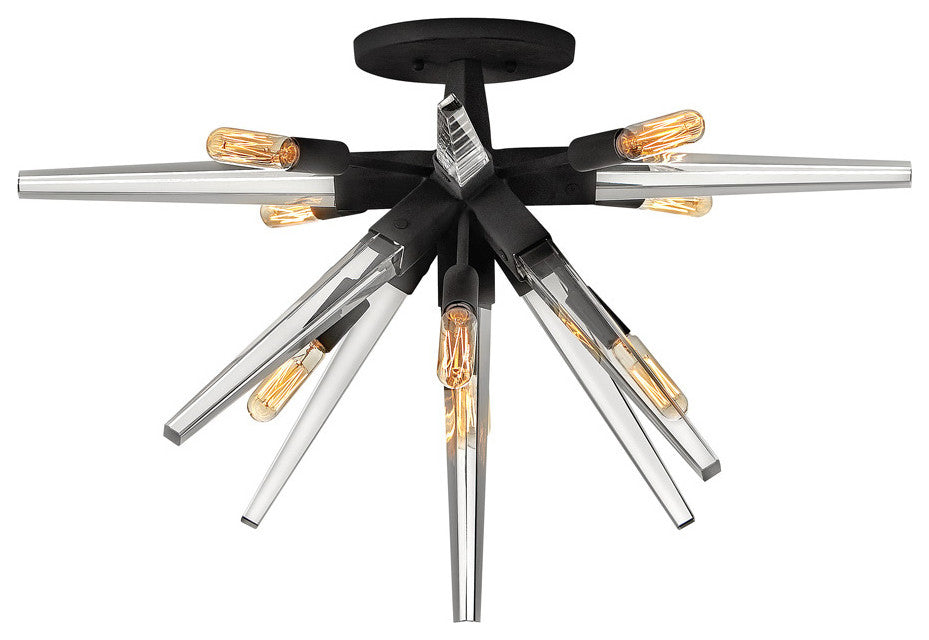 Fredrick Ramond Ariel Large Semi-Flush Mount, Black*