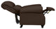 Brown Linen Push Back Recliner Chair