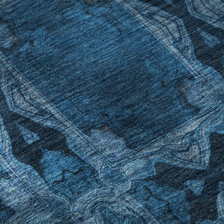 Premium Machine Washable Mayfield AMF564 Navy 3' x 5' Rug