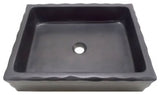 Eden Bath EB_S037LS-H Antique Rectangular Vessel Sink In Honed Lava Stone