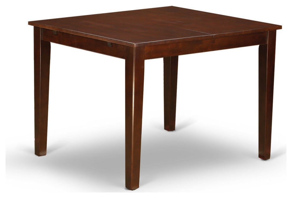 3Pc Rectangle 42/53.5" Dining Table, 12, Leaf And Two Wood Seat Dining Chairs