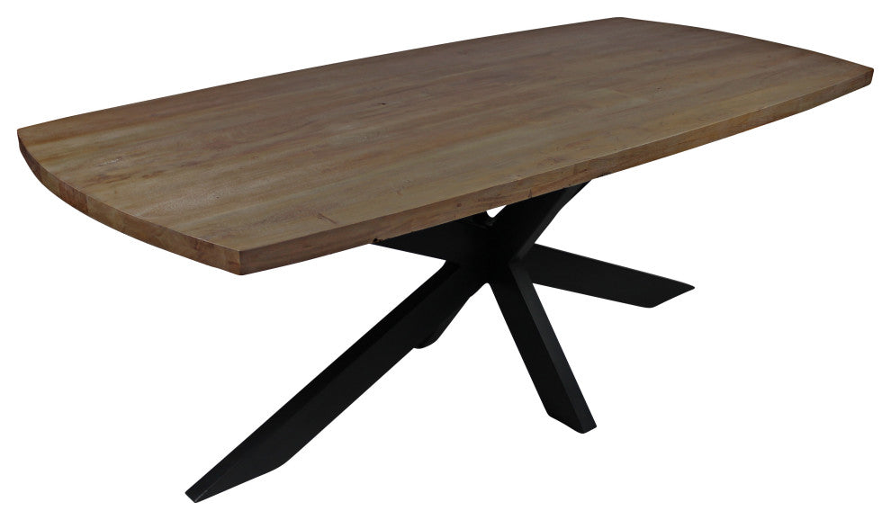 Redondo Dining Table With Mango Wood Top and Iron Legs