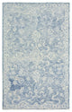 8" x 10" Blue and Ivory Interlacing Vines Area Rug