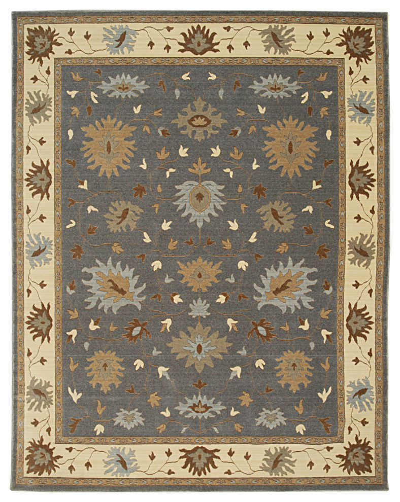 Dk.Gray Traditional Oriental Oushak Area Rug