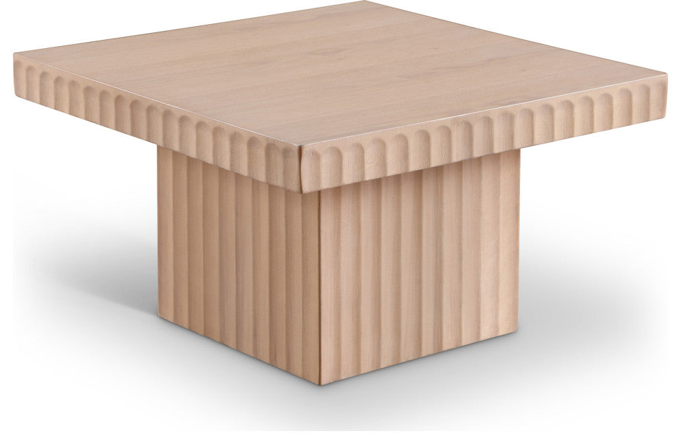 Spencer Oak Veneer Coffee Table, Natural, 12" H, 1 Piece