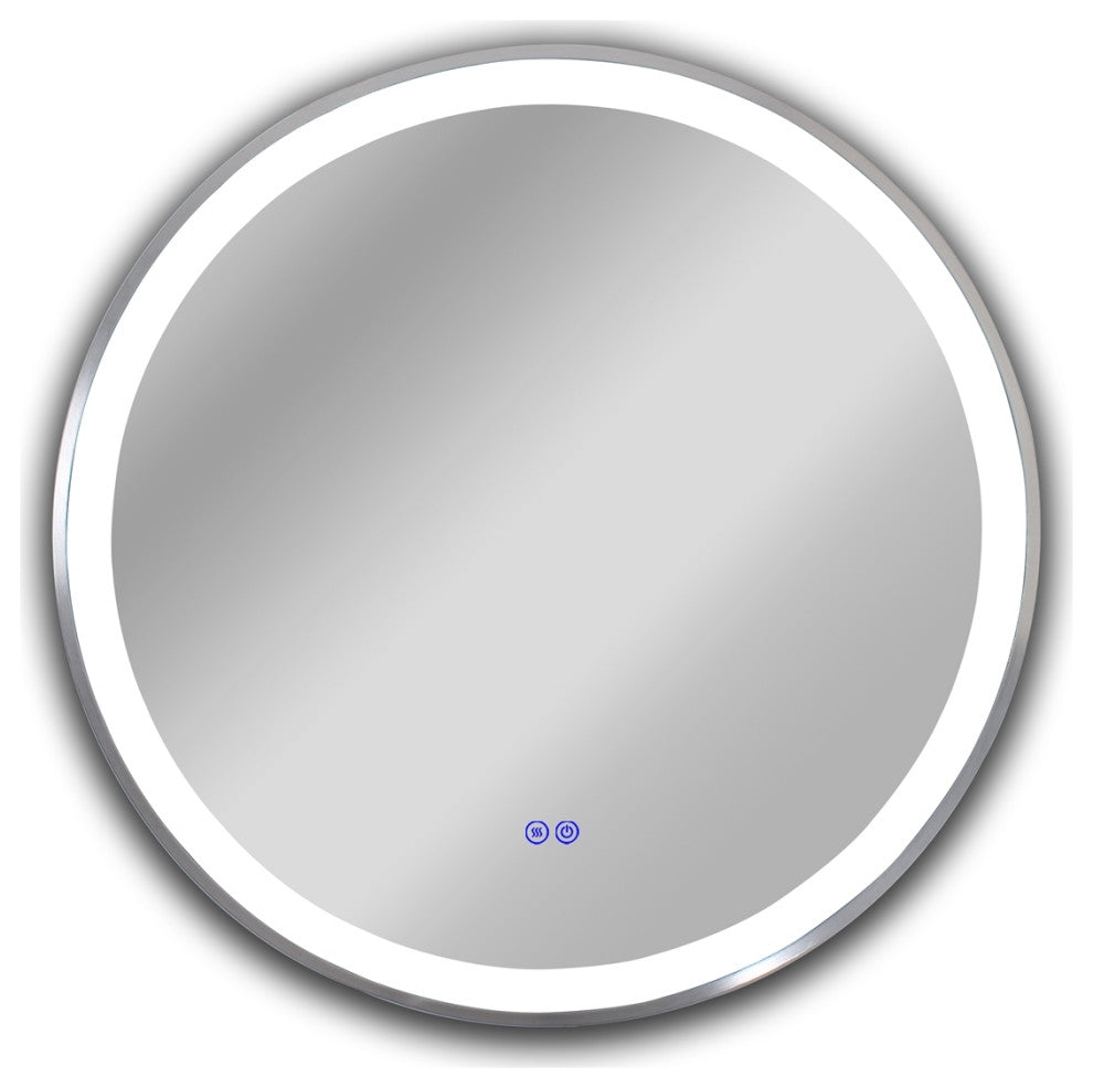 Luminosity Embedded Round Touchscreen Led Mirror, 30" Wide