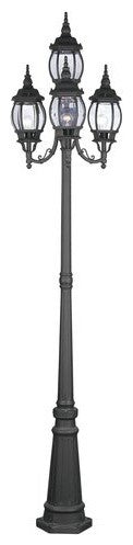Livex Lighting 4 Light Black Outdoor 4 Head Post - 7711-04