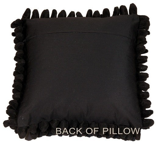 Pillow Decor - Pebble Beach Black 18 x 18 Throw Pillow