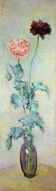 Claude Oscar Monet Red and Pink Poppies, 15"x30" Wall Decal Print