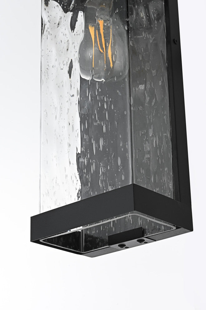 Home Living 16" Outdoor Wall Sconce, Black