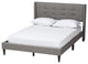 Bailee Fabric Platform Bed, Grey, Full