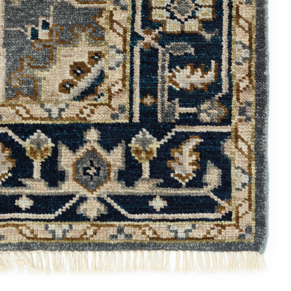 Jaipur Living Andrews Hand-Knotted Medallion Gray/Brown Rug, 3'x10'