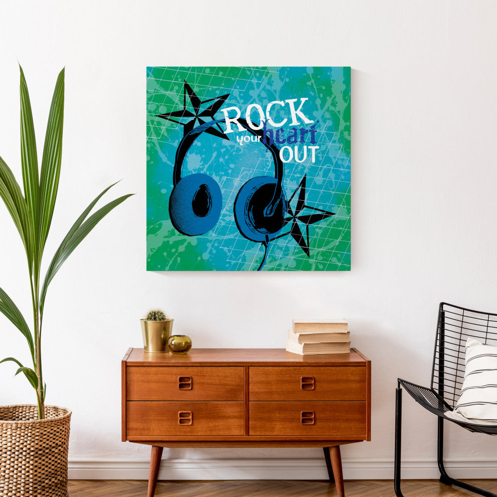 Rock Your Heart Out 24x24 Canvas Wall Art