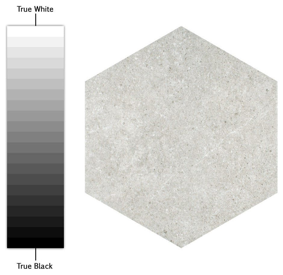 Traffic Hex Silver Porcelain Floor and Wall Tile