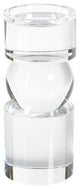 Renata 9.5" Tall Clear Crystal Pillar Candle Holder