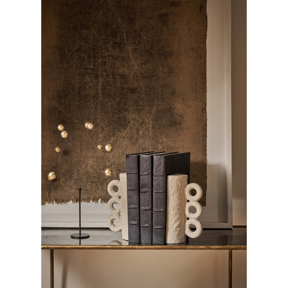 Chandra Bookend Set, Grey