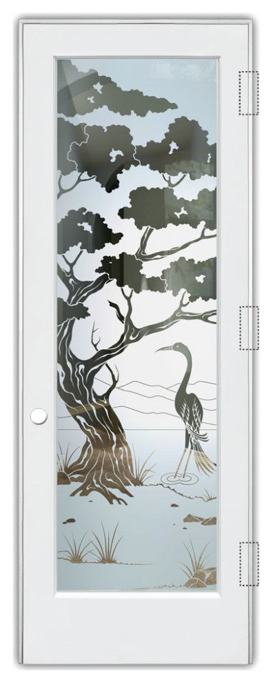Interior Prehung Door or Interior Slab Door - Bonsai Egret - Primed - 24" x...