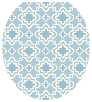 Seville Trellis Toilet Tattoos Seat Cover, Vinyl Lid Decal, Bathroom Decor, Round