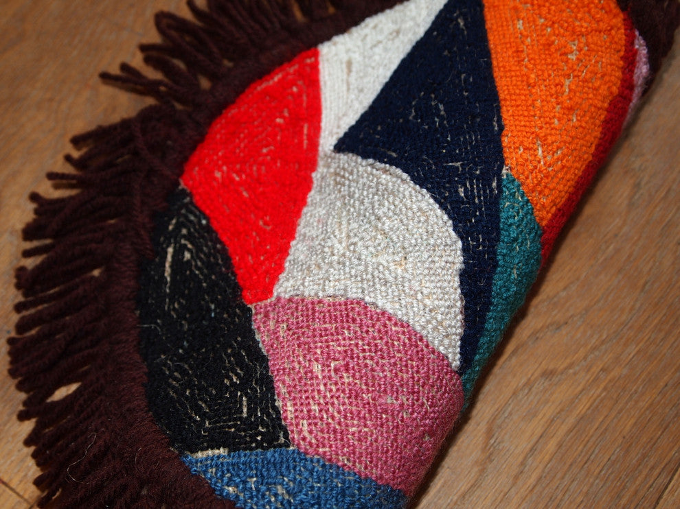Handmade Contemporary ORA French Savonnerie Seat Cover 0.9', 27cm, 2021