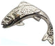 Jumping Trout Left Face Cabinet Knob, Nickel