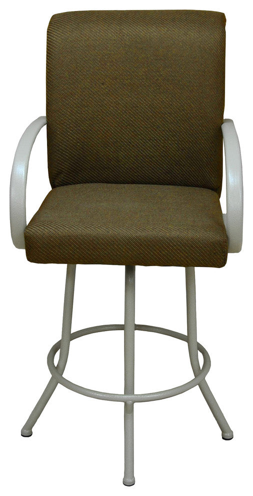 Negev Brown White Frame Bar Stool, 30"