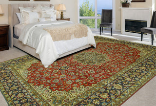 Fine Vintage Distressed Annabell Rust/Navy Rug, 10'10x16'5