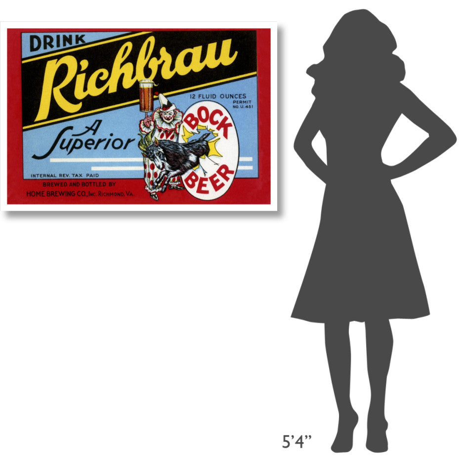 "Drink Richbrau Bock Beer" Digital Paper Print by Vintage Booze Labels, 42"x29"