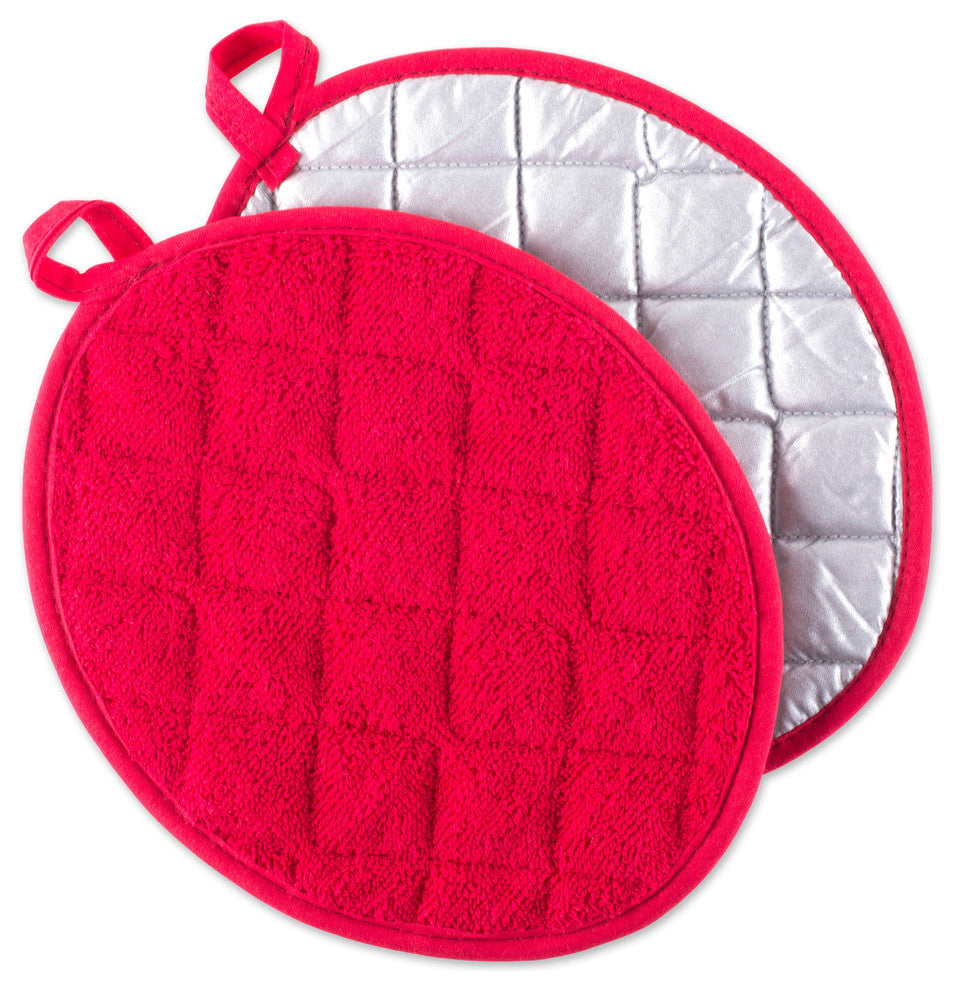 DII Red Oval Pot Holder, Set of 2