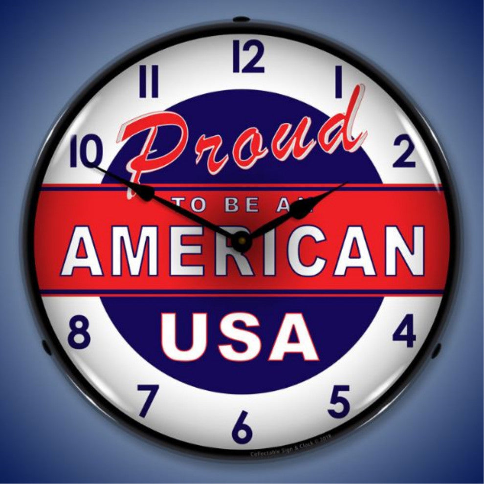 1807872 Proud to be American Clock