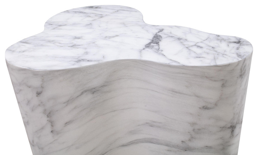 Slab Marble Tall Side Table