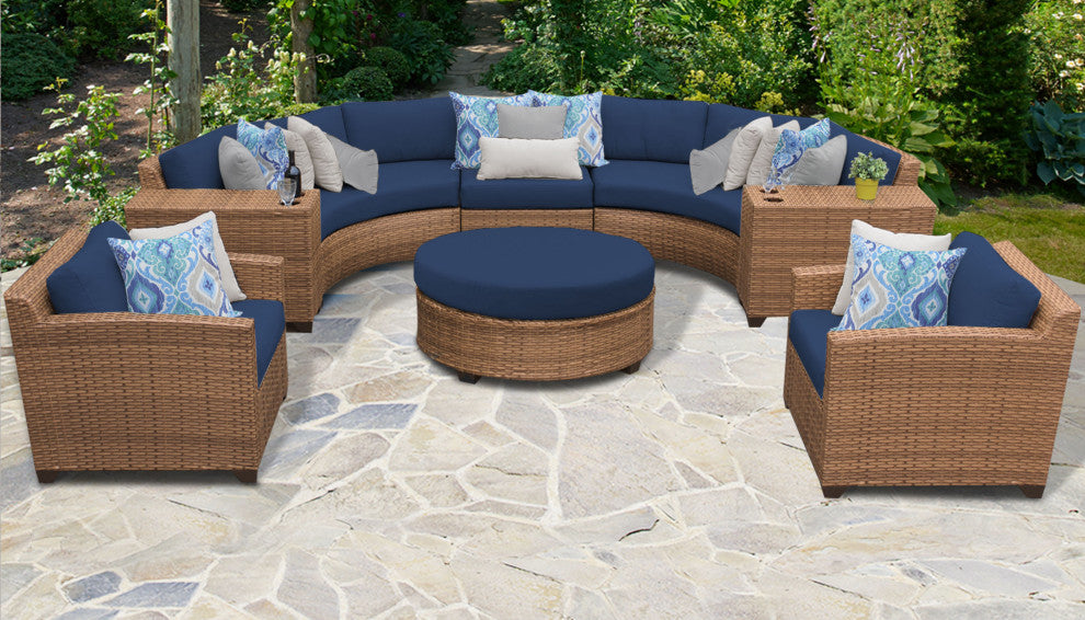 Laguna 8 Piece Outdoor Wicker Patio Furniture Set 08e