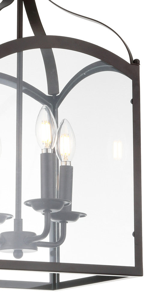 Ruth 4-light Lantern Metal LED Pendant, Oil Rubbed Bronze, 11"