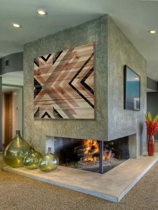 "Dueling Direction" Painting Print on Natural Pine Wood