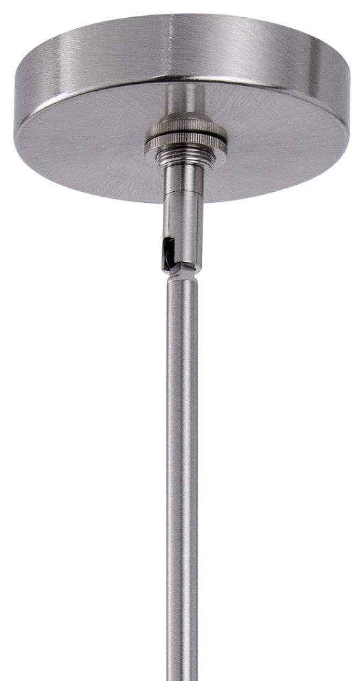 Farmhouse 1-Light Textured Glass Nickel Pendant Light