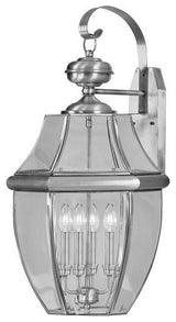 Monterey Outdoor Wall Lantern, Brushed Nickel