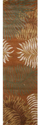 KAS Havana 2623 Rust Fern View Area Rug, 2'3"x8' Runner