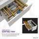 Conques 48" Wall Mount Bathroom Vanity Set, Rich White