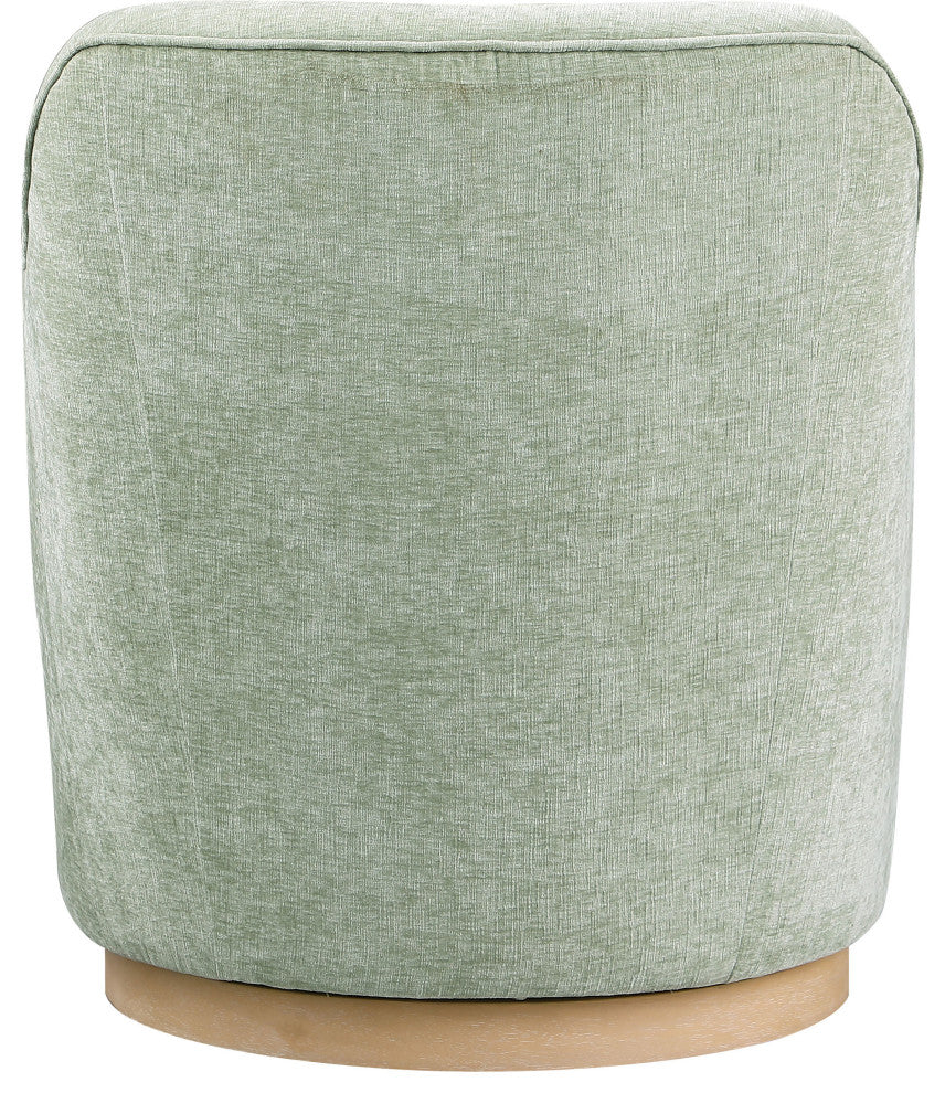 Clarita Swivel Accent Chair, Mint, Chenille Fabric