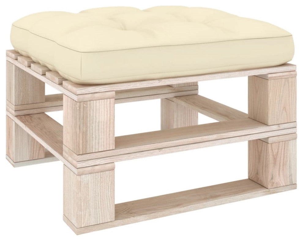 Vidaxl Pallet Sofa Cushion Cream 27.6"x27.6"x4.7"
