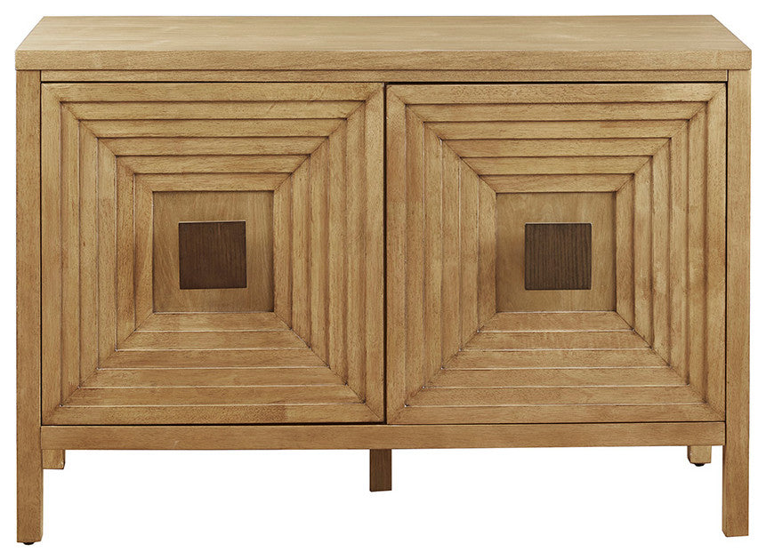 Madison Park Paige Geometric 2-Door Storage Cabinet with Adjustable Shelves