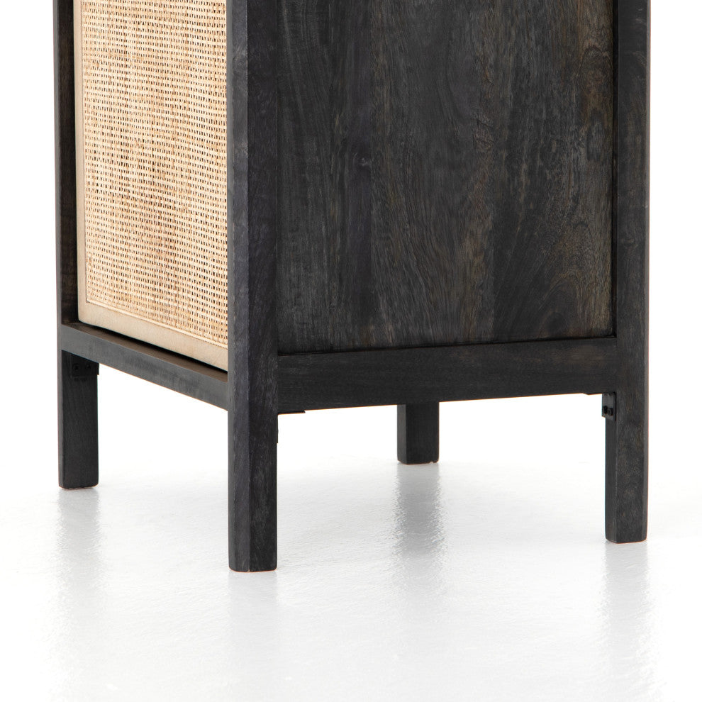 Sydney Left Nightstand, Black Wash
