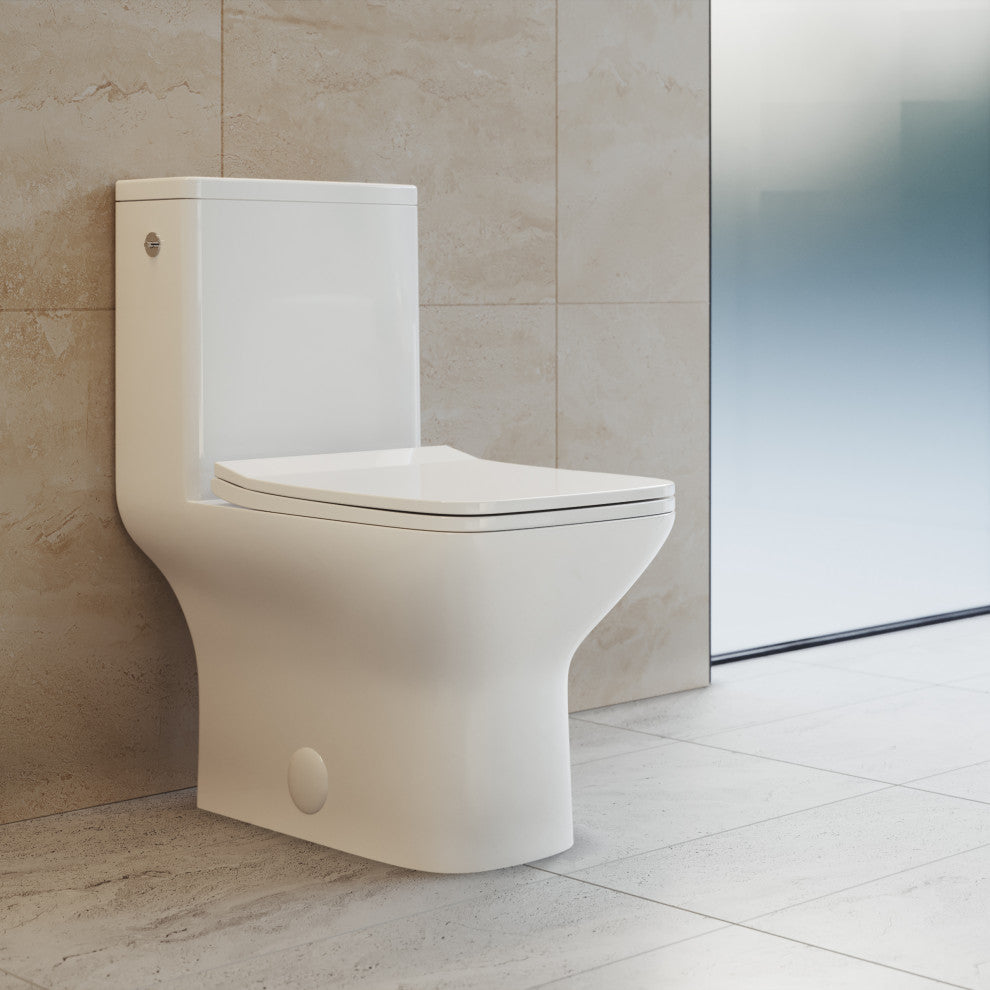 Carre One Piece Square Toilet, Touchless