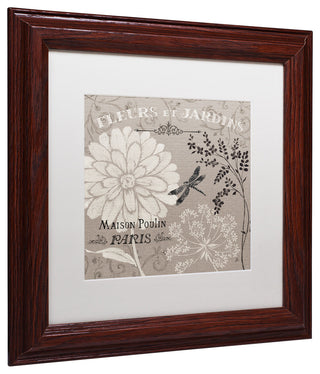 'French Linen Garden II' Matted Framed Canvas Art by Daphne Brissonnet