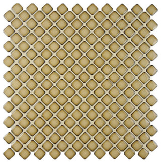 Hudson Diamond Porcelain Mosaic Floor and Wall Tile, Caffe, Sample
