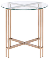 Veises End Table, Champagne