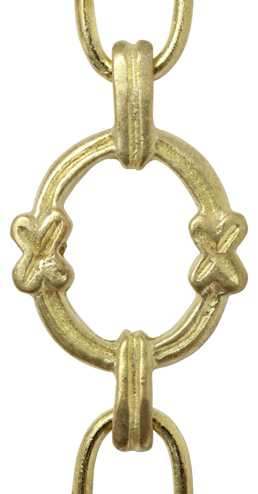 RCH Hardware Brass Round Chandelier Chain, 2 Sizes, 3', Acid Dipped, W45