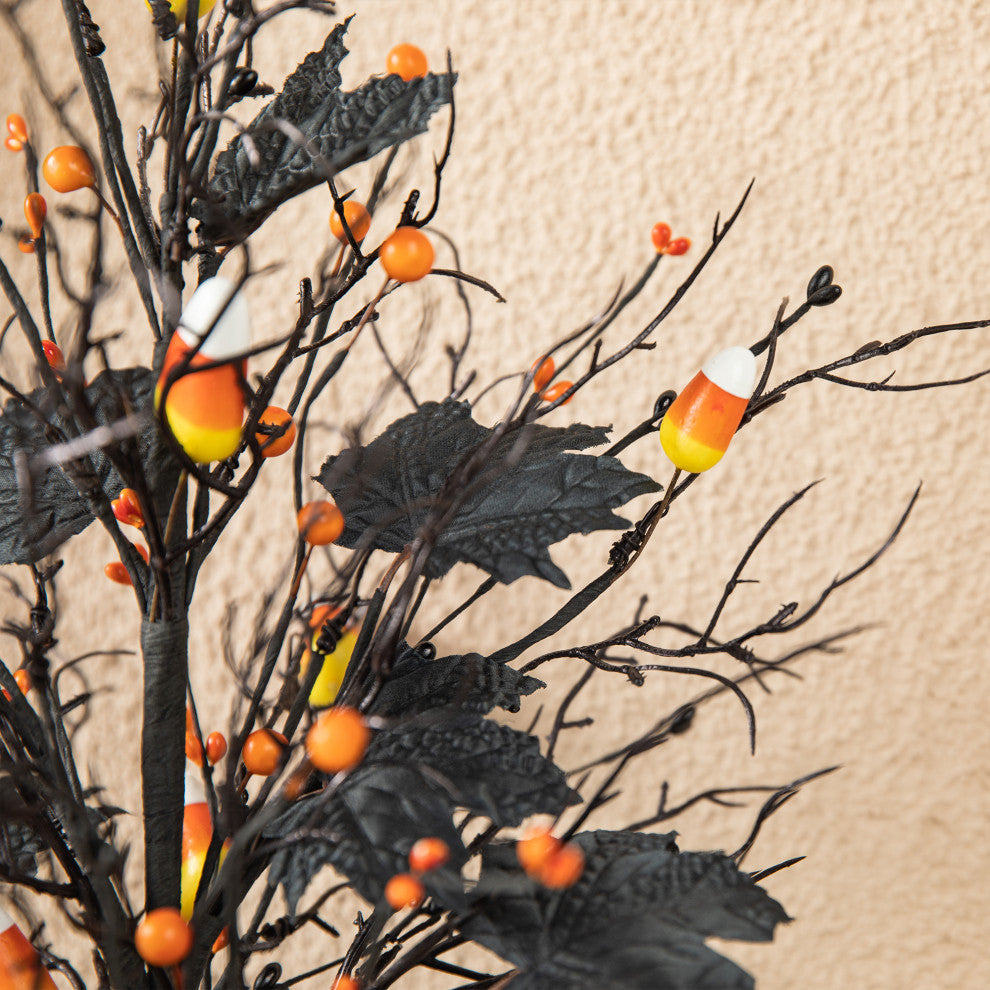 21"H Lighted Halloween Table Tree
